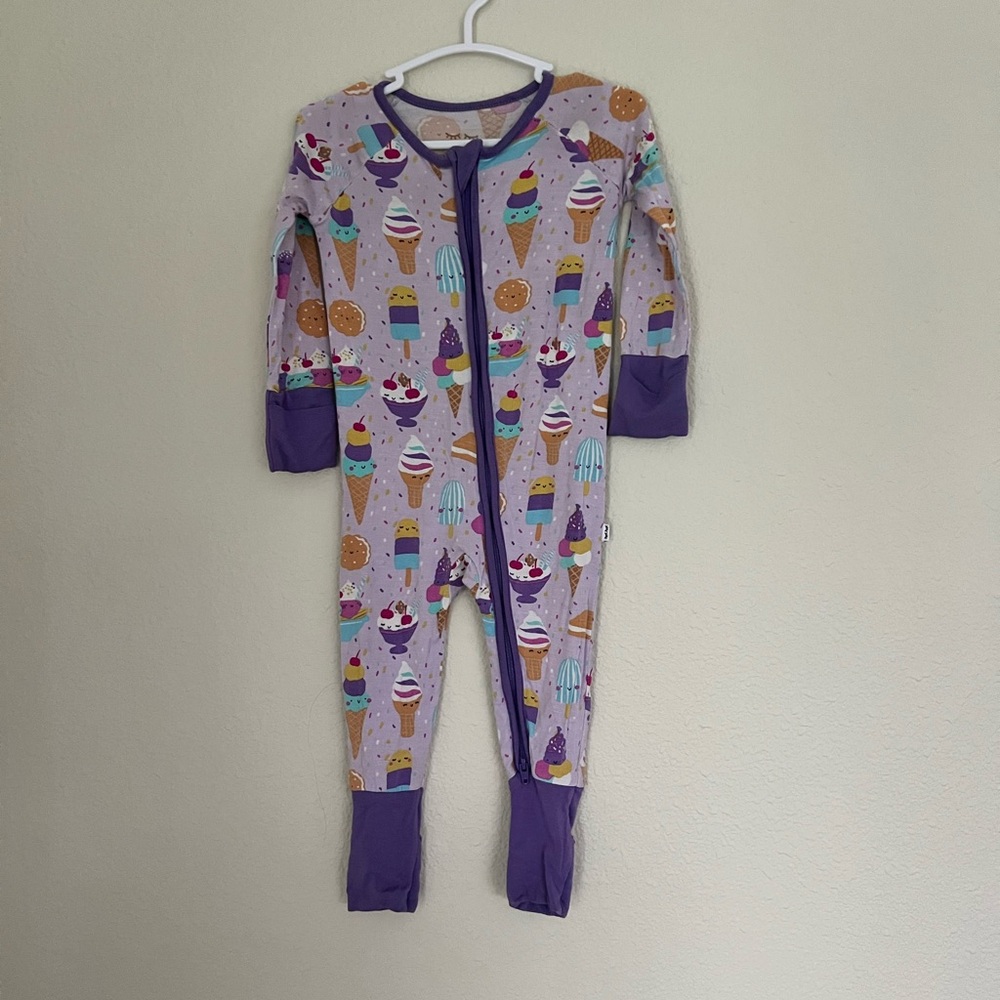 Little Sleepies ice cream social zippy 3-6 months